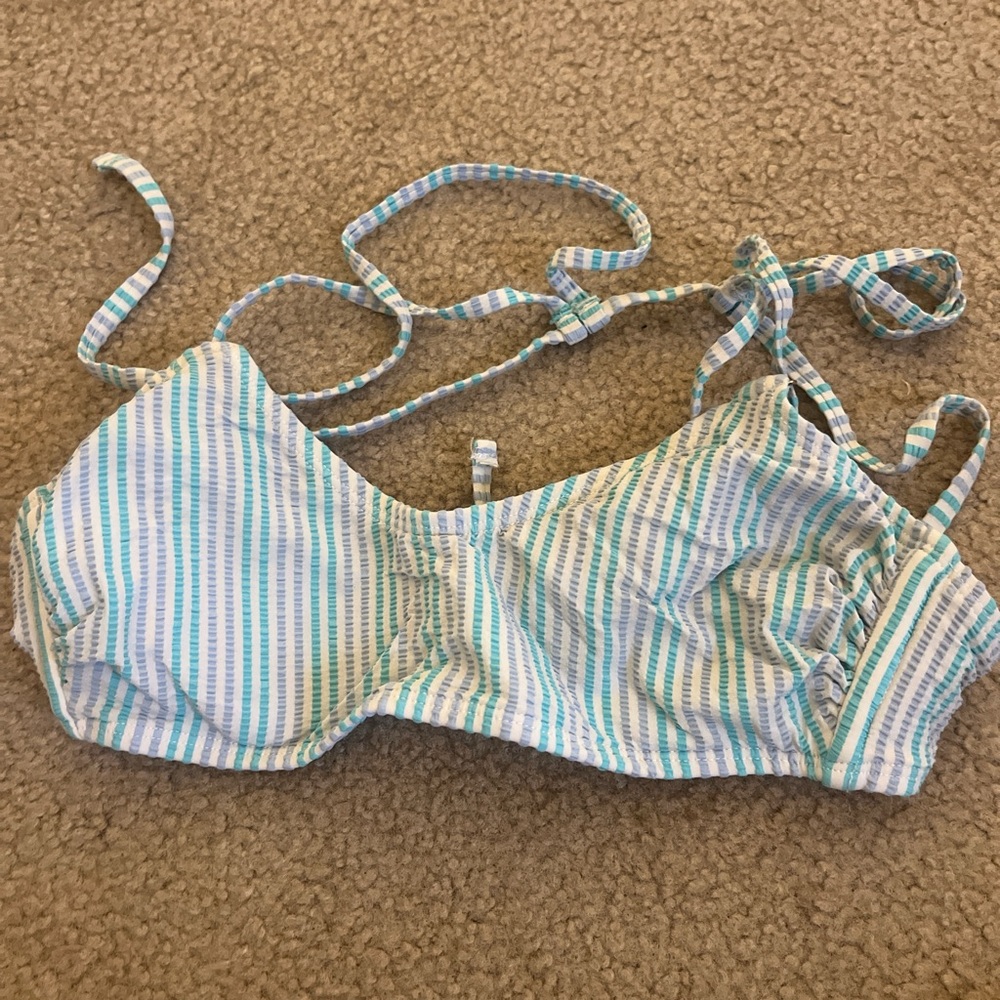 Striped bikini top